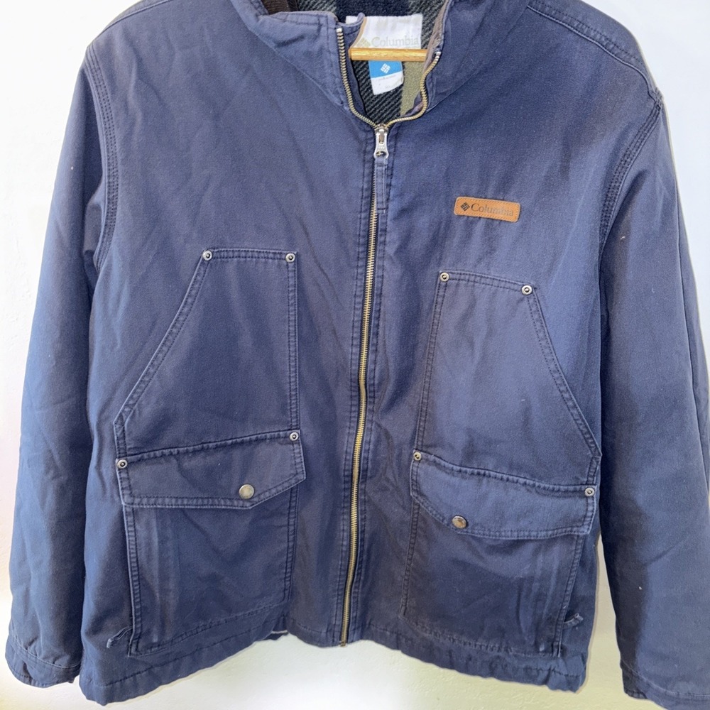Columbia Sportswear Plaid Lined Black Field Jacket Mens XL - Pockets